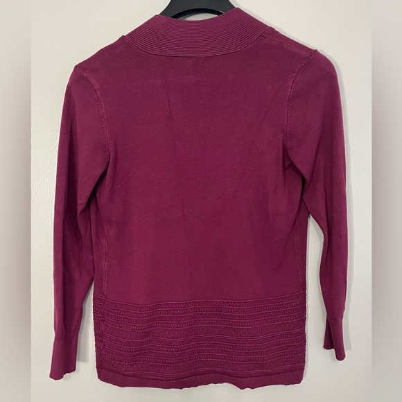 🌺 Lety & Me Magenta Open Front Cardigan Sweater – Size S - Picture 6 of 7